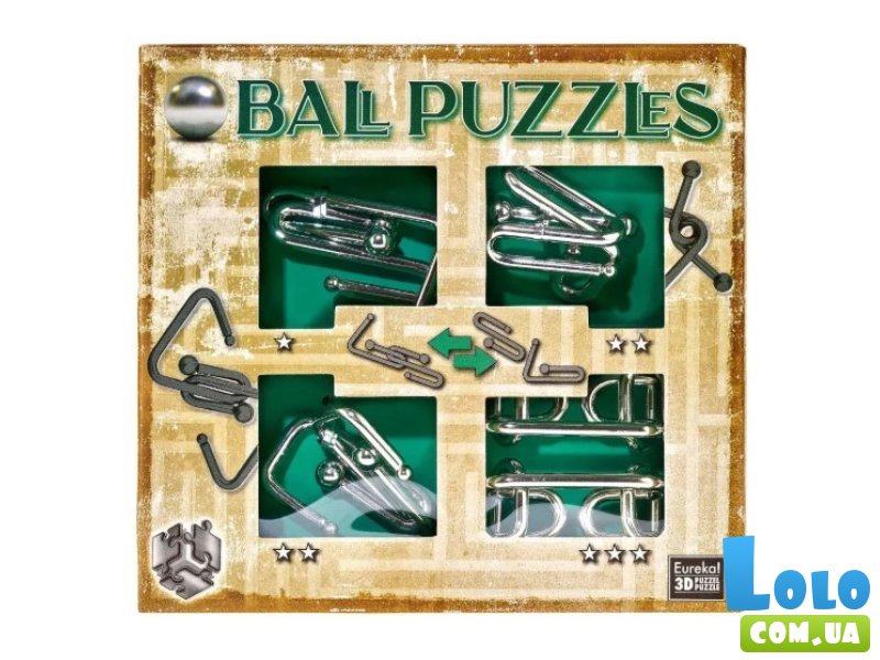 Набор металлических головоломок Green, Ball Puzzles
