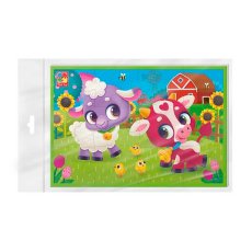 Пазлы мягкие Коровка и овечка, Vladi Toys, 12 эл.