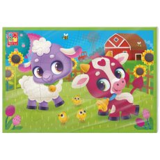 Пазлы мягкие Коровка и овечка, Vladi Toys, 12 эл.