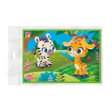 Пазлы мягкие Зебра и жираф, Vladi Toys, 12 эл.