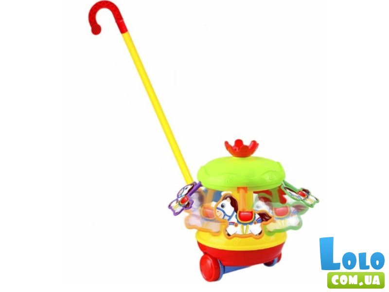 Каталка на палочке Карусель