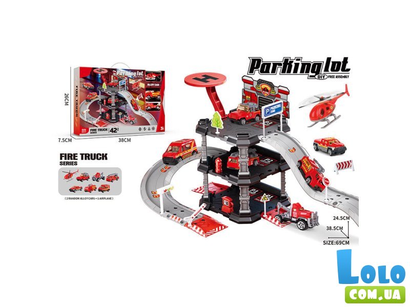 Трек с машинами и вертолетом