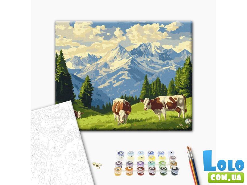 Картина по номерам Солнечное утро на лугу, Brushme (40х50 см)