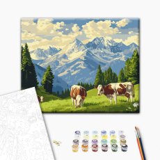 Картина по номерам Солнечное утро на лугу, Brushme (40х50 см)