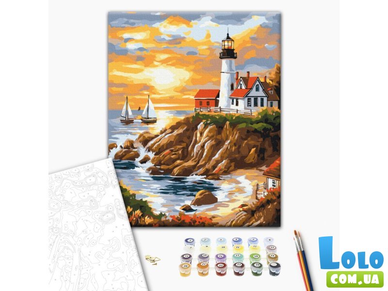 Картина по номерам Спокойствие у маяка, Brushme (40х50 см)