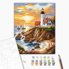 Картина по номерам Спокойствие у маяка, Brushme (40х50 см)