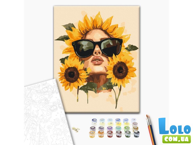 Картина по номерам Подсолнуховое настроение, Brushme (40х50 см)