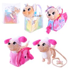 Мягкая интерактивная игрушка Собачка на поводке (в ассортименте)