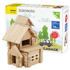 Деревянный конструктор Домик с гаражом (900118), Igroteco, 75 дет.