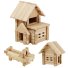 Деревянный конструктор Домик с гаражом (900118), Igroteco, 75 дет.