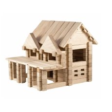 Деревянный конструктор Домик с балконом (900248), Igroteco, 136 дет.