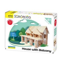 Деревянный конструктор Домик с балконом (900248), Igroteco, 136 дет.
