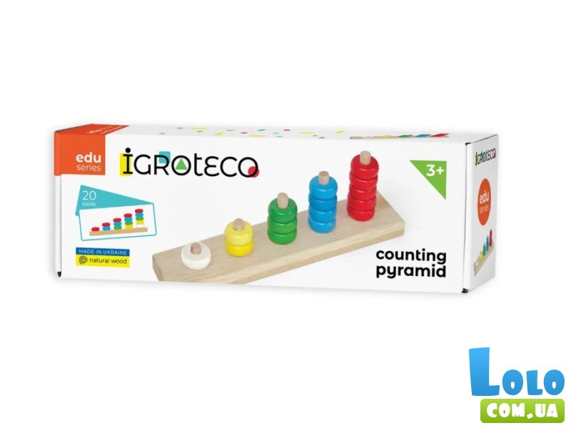 Развивающая игрушка Счеты-пирамидка, Igroteco