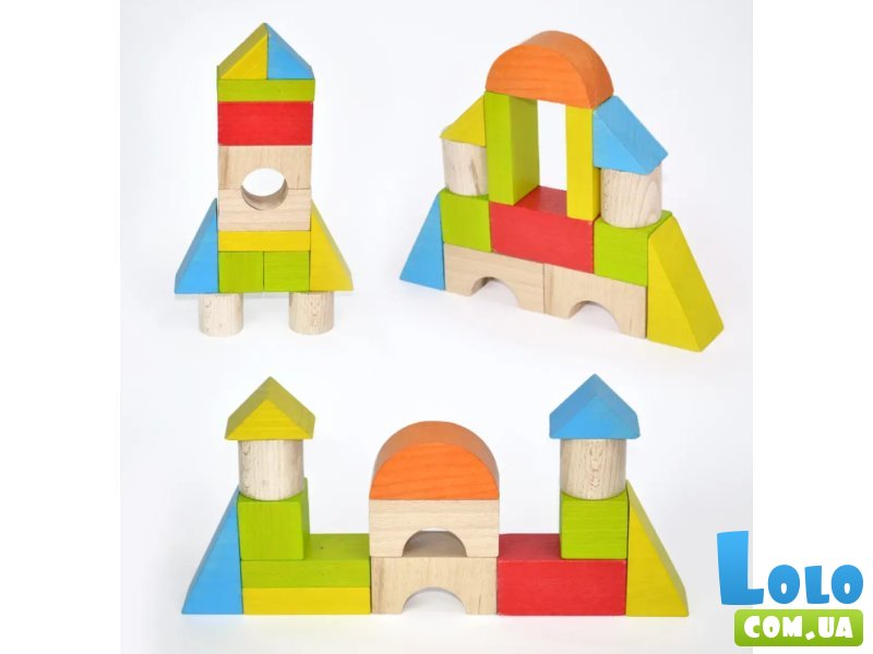Деревянный конструктор Строительные блоки (900453), Igroteco, 14 дет.