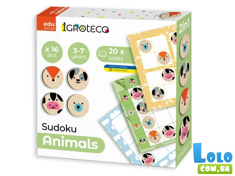 Настольная логическая игра Судоку Животные, Igroteco