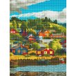 Алмазная мозаика Поселок у озера, Brushme (30х40 см)