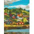 Алмазная мозаика Поселок у озера, Brushme (30х40 см)