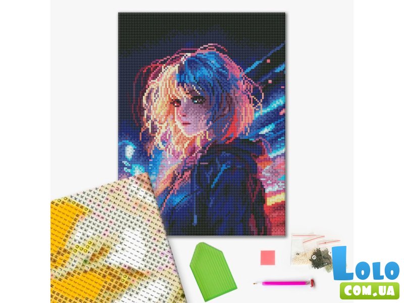 Алмазная мозаика Киберпанк, Brushme (30х40 см)