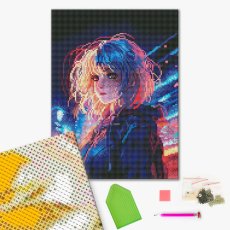 Алмазная мозаика Киберпанк, Brushme (30х40 см)