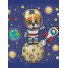 Алмазная мозаика Корги в космосе, Brushme (30х40 см)