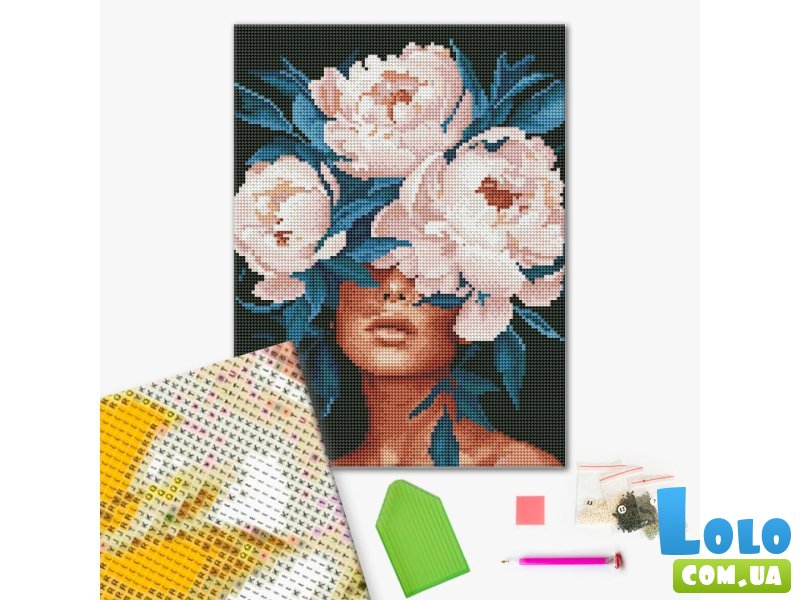 Алмазная мозаика Нежность в пионах, Brushme (30х40 см)