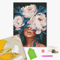 Алмазная мозаика Нежность в пионах, Brushme (30х40 см)