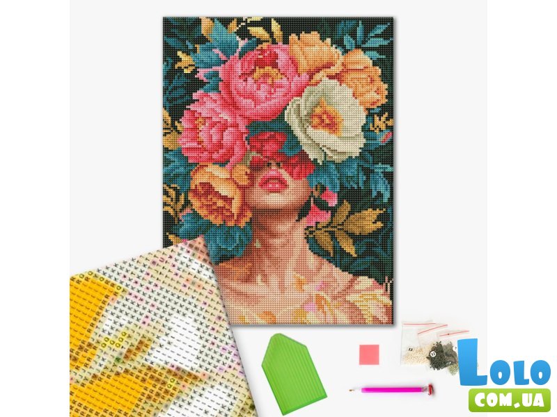 Алмазная мозаика Цветочная элегантность, Brushme (30х40 см)