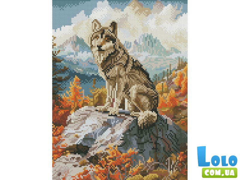 Алмазная мозаика Горный волк, Brushme (30х40 см)