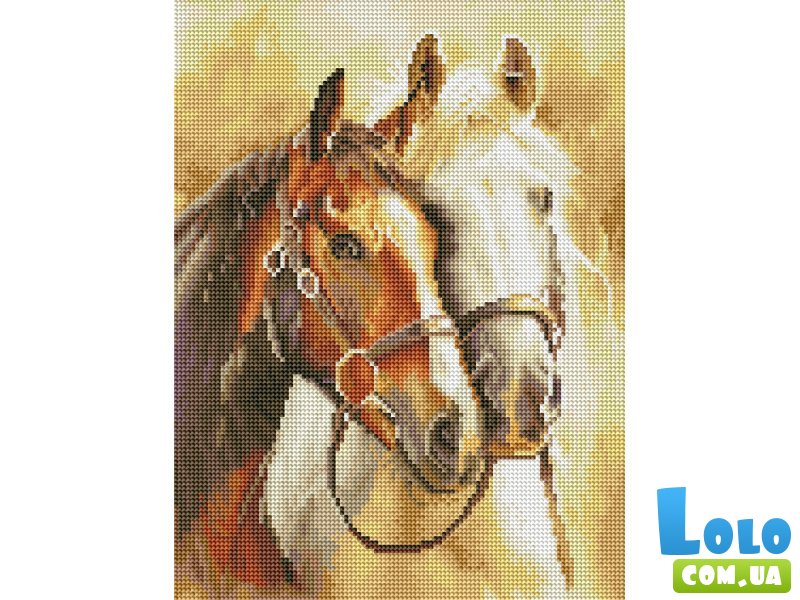 Алмазная мозаика Благородные лошади, Brushme (30х40 см)