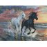 Алмазная мозаика Лошади на побережье, Brushme (30х40 см)