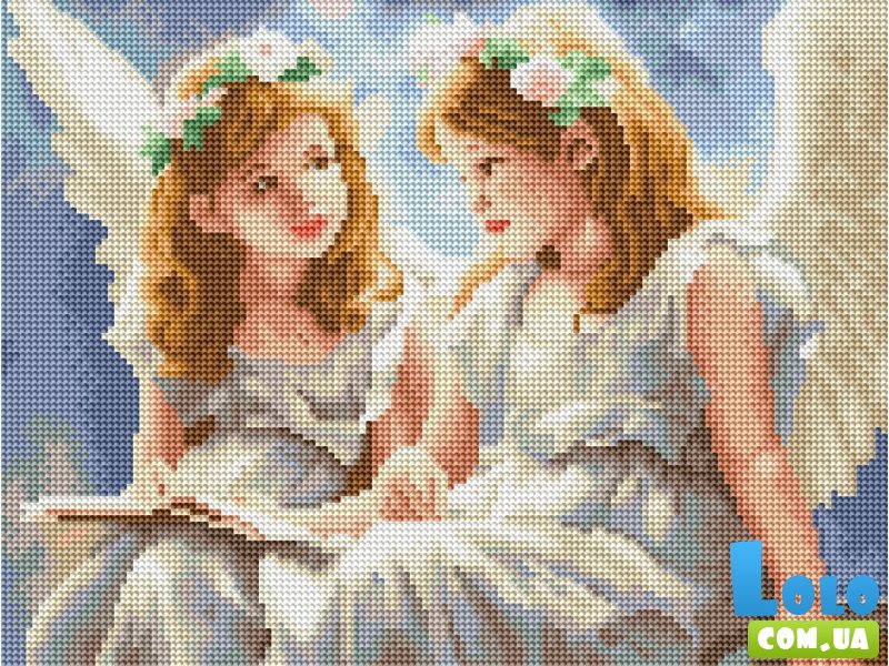 Алмазная мозаика Ангелочки, Brushme (30х40 см)