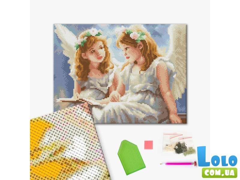 Алмазная мозаика Ангелочки, Brushme (30х40 см)