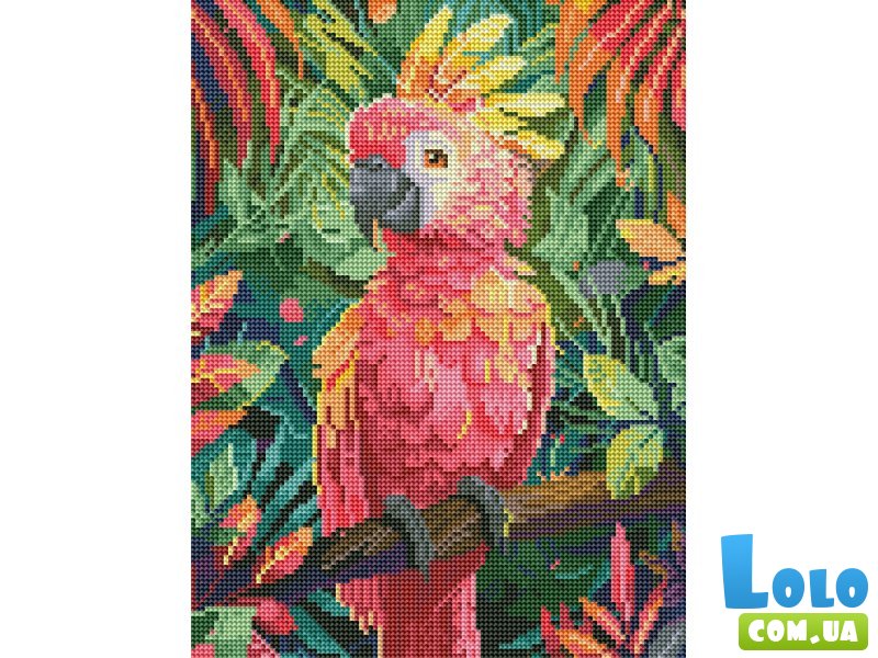 Алмазная мозаика Розовый попугай, Brushme (30х40 см)