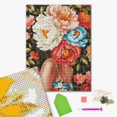 Алмазная мозаика Загадка пионов, Brushme (30х40 см)