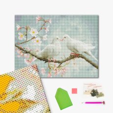 Алмазная мозаика Пара голубей, Brushme (30х40 см)