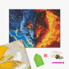 Алмазная мозаика Волк, Brushme (30х40 см)
