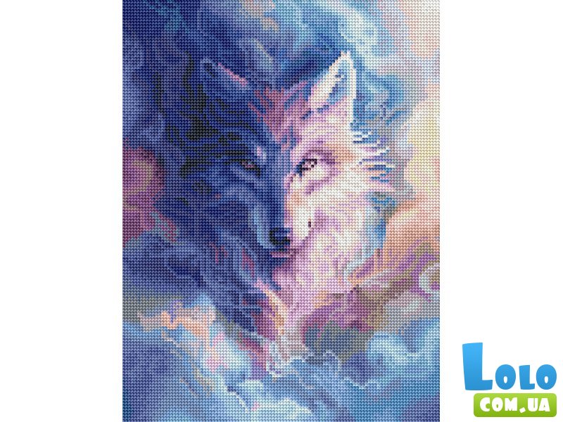 Алмазная мозаика Волк в облаках, Brushme (30х40 см)