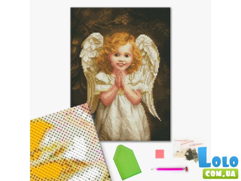 Алмазная мозаика Ангельская улыбка, Brushme (30х40 см)