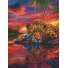 Алмазная мозаика Леопард на красочном фоне, Brushme (30х40 см)