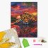 Алмазная мозаика Леопард на красочном фоне, Brushme (30х40 см)