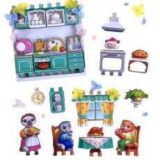 Деревянные пазлы-вкладыши Кошачий дом, Ubee, 95 эл.