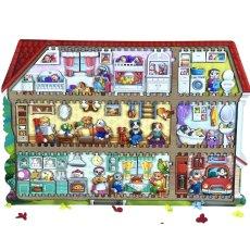 Деревянные пазлы-вкладыши Кошачий дом, Ubee, 95 эл.