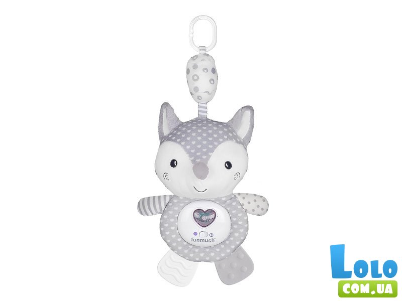 Игрушка музыкальная Подвеска Лисенок со световыми эффектами, Funmuch