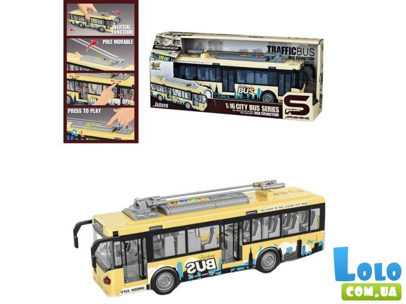 Троллейбус инерционный, DIY TOYS