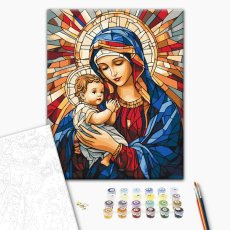 Картина по номерам Матерь Божья с Младенцем, Brushme (40х50 см)