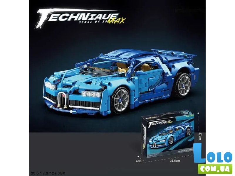 Конструктор машина Bugatti (J2015), 1400 дет.