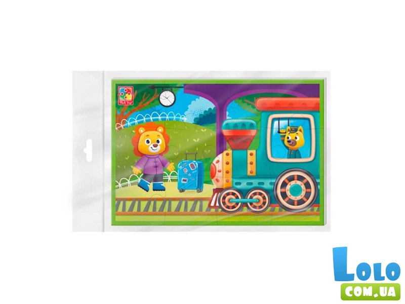 Пазлы мягкие Поезд, Vladi Toys, 12 эл.