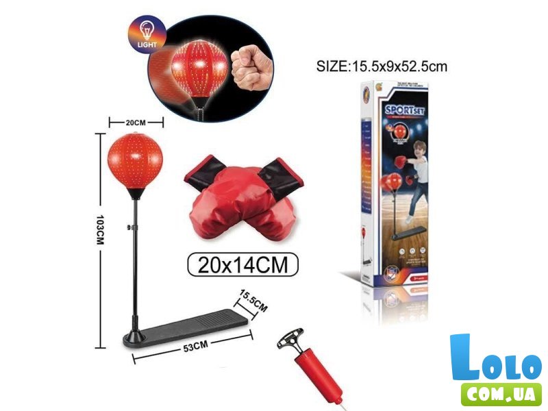 Боксерский набор на металлической стойке