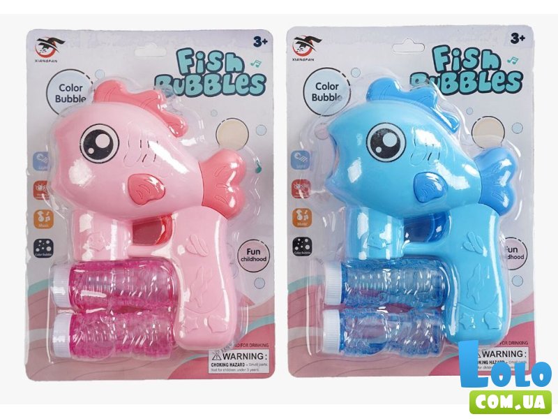 Пистолет с мыльными пузырями Рыбка (в ассортименте)