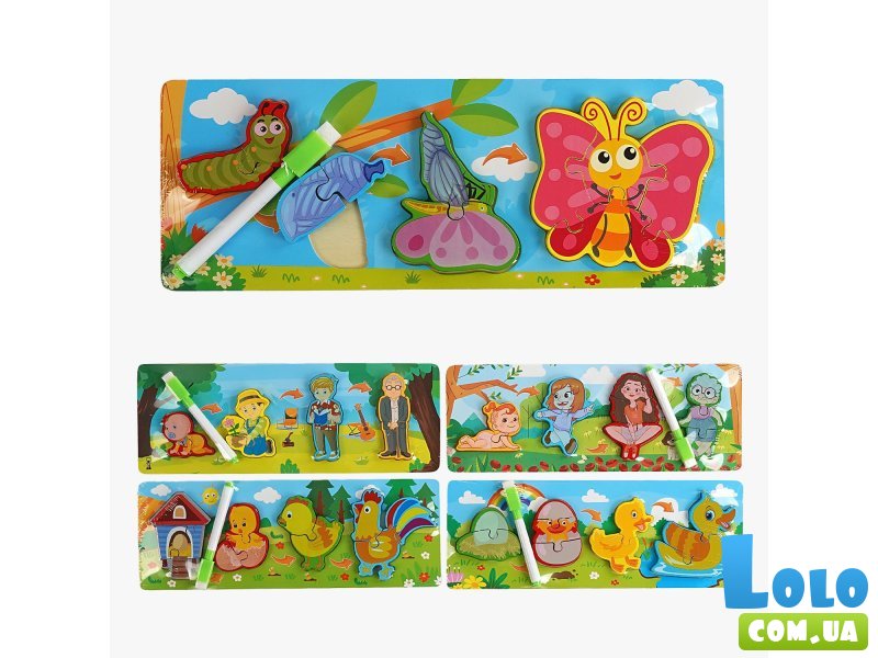 Деревянные пазлы-вкладыши (в ассортименте)